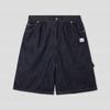 APOSTROPHE COMMA Pocket Label Linen Denim Bermuda Half Pants_Dark Blue