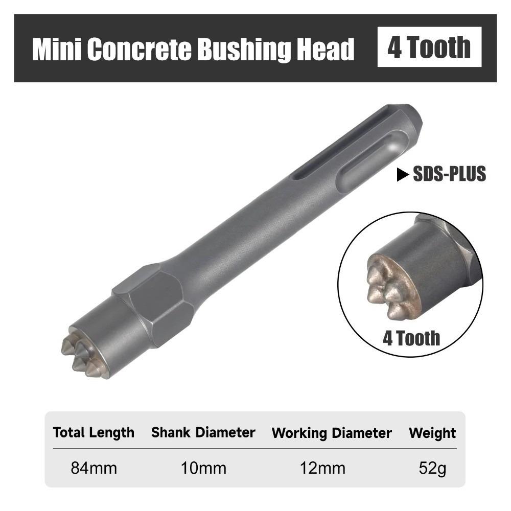 3/4/6/9 Tooth Electric Concrete Bushing Head Round Handle Electric Hammer Chisel Drill Concrete Bushing Head Cement Floor Chisel
