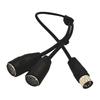 MIDI Din 5 Pin Splitter Y Adapter Cable Male to 2 5-Pin Female Keyboard