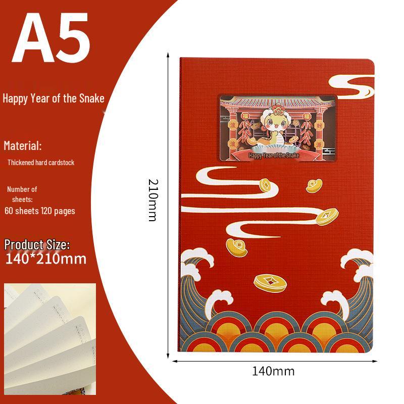3D Laser Engraved Hollow Notebook: Custom Cultural Gifts & Scenic Spot Check-in Journal with Stamp Collection