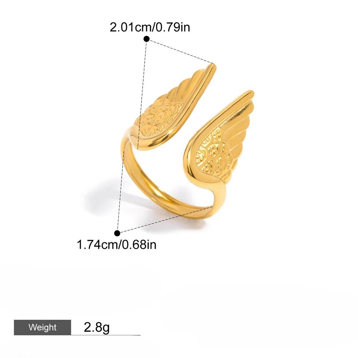 

Кольцо из перьев «Крыло ангела», штабелируемое, модная женская бижутерия для вечеринок, привлекающий внимание аксессуар, памятный подарок.