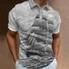 Trendy! Nautical sailing ship print short-sleeve polo shirt
