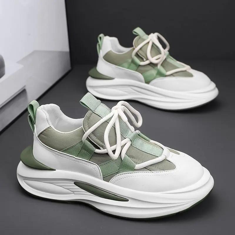 Fashion Thick Platform Breathable Man Casual Sneaker Spring and Autumn Sports Shoes for Men Size 9 Cheap Liquidation Low Price Simple