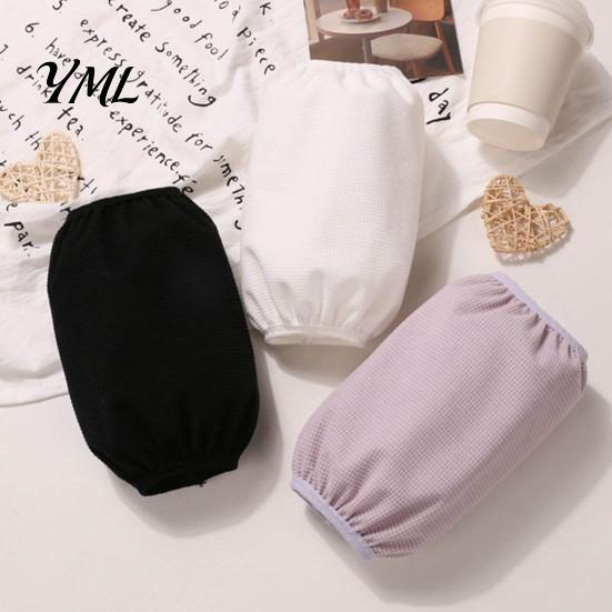 Washable Arm Covers for Office Stain Resistant Sleeves, Elastic Cuff Oil-proof Protective Covers, Wrist Sleeves Writing Solid Color Women And