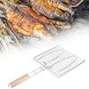 Grillrost-Klemme Klassische Fischförmige Halterung für Praktisches Fischbraten Langer Griff Heim-Grill