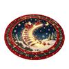 2D Flat Printed 3D Illusion Rug Santa Claus Christmas Doormat Christmas Rug  Indoor