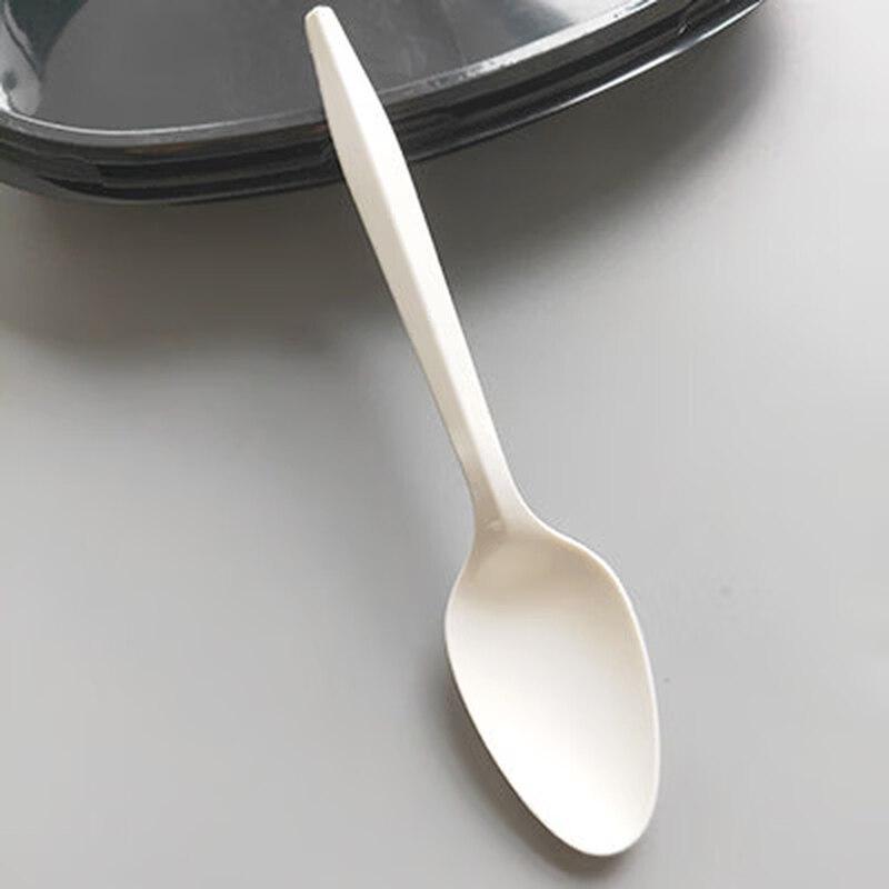 ZISIZ Biodegradable Individually Wrapped Thickened Corn Starch Spoons