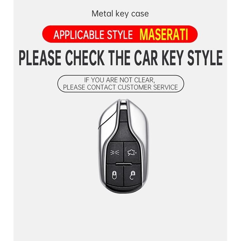 Zinc Alloy Car Key Case for Maserati Ghibli President Grecale Levante GranTurismo Quattroporte GranCabrio MC2  Accessories