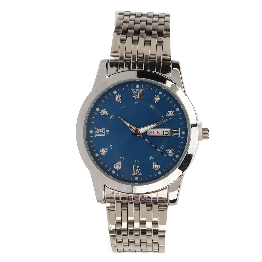 Watch for Men Quartz Day Date Waterproof Casual Luxury Luminous Fashion Dress Watch with Alloy