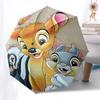 Bambi, Thumper Automatic Opening and Closing Umbrella - 8 Ribs Portable Folding Umbrella with Plastic Handle, Suitable for Leisure and Hallo
