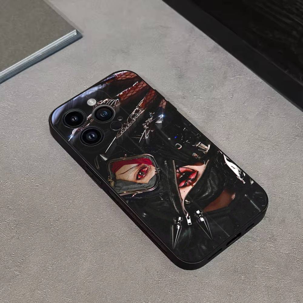 

Чехол для телефона L-LADY GAGA MAYHEM Силиконовый Черный Мягкий Для iPhone 17,16,15,14,13,12,11,Pro,Max,Plus,E,SE4,Air,Mini iPhone12mini