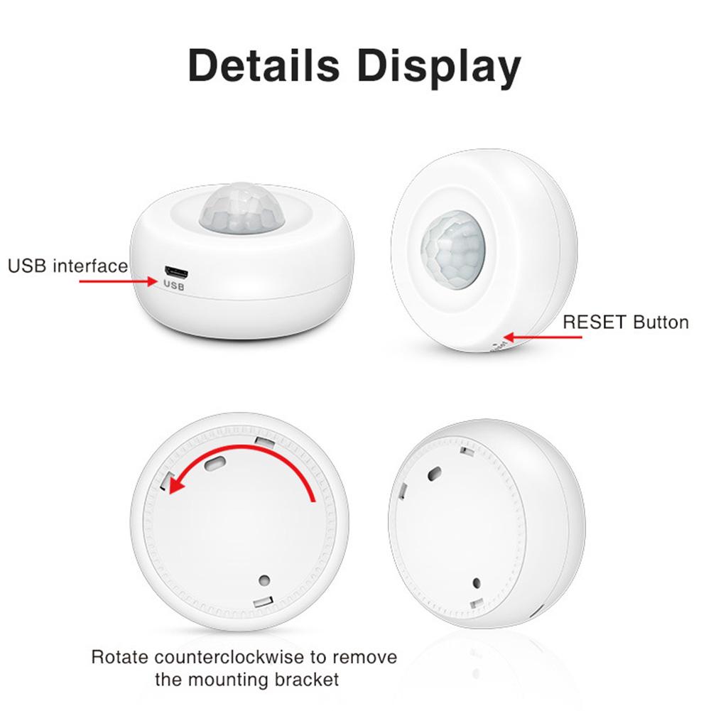 Smart WiFi Infrared Sensor for Motion Detection with Mobile Alerts via For Tuya App for Secure Home and Office