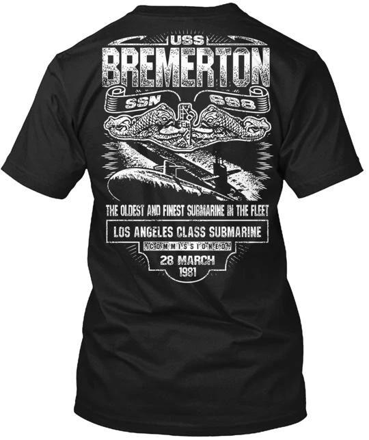 

Uss Bremerton Tee 100% Cotton T-shirt Mens Tees Top Made in the USA T-Shirt Tee Top Unisex 2XL