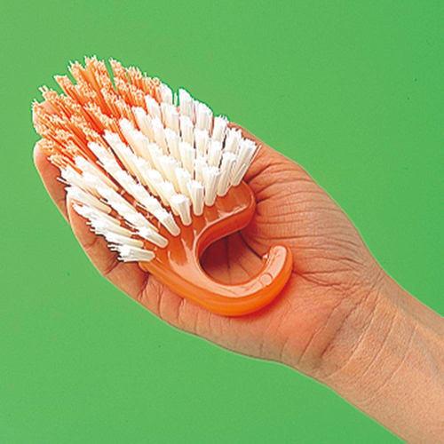 Azuma Industrial TK Scrubbing Brush, Petit Mommy, 12.5 X 7 X 3.5 Cm, Orange, for Scrubbing Even Small Areas