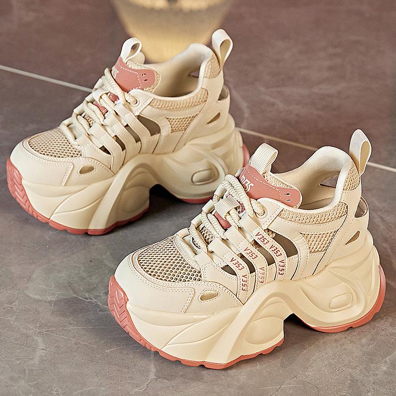 

Muffin Daddy Shoes Women s Versatile 2025 Spring and Summer New Baotou Sports Platform Sandals Fashion Inner Height Increasing Women s Shoes 39 розовый