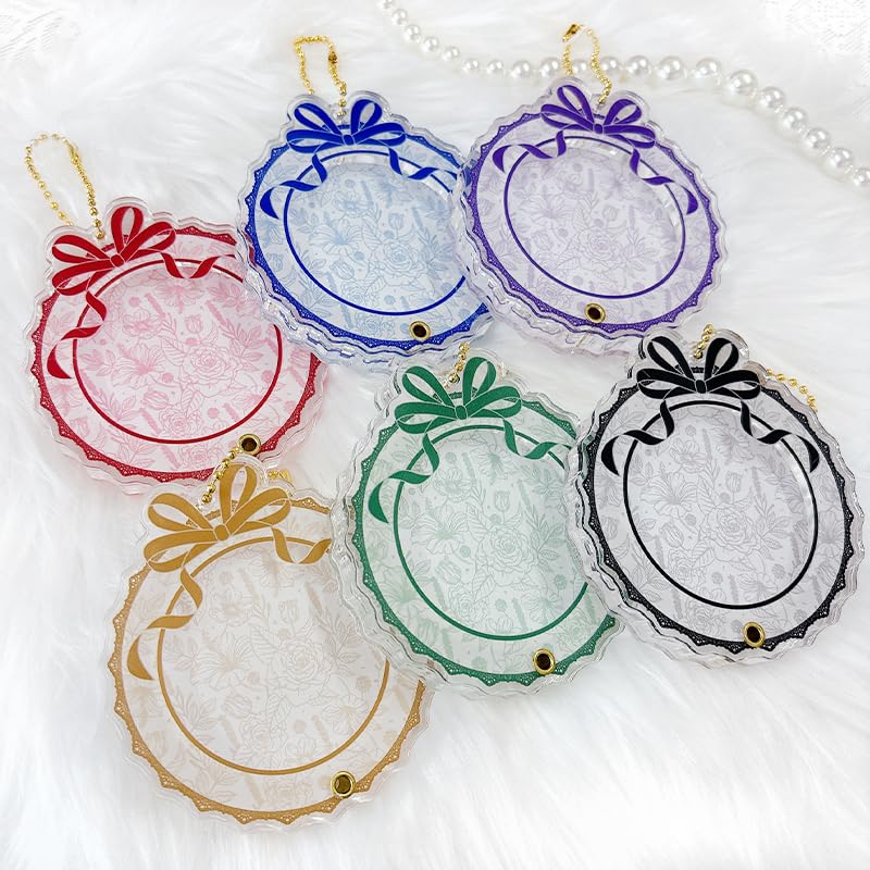 Akrylový rámeček na placky Oshikatsu Otakatsu pouzdro na doplňky Axta pouzdro anime zboží dekorace Černá [Květinový vzor] úložný prostor, g.triger G-Triger