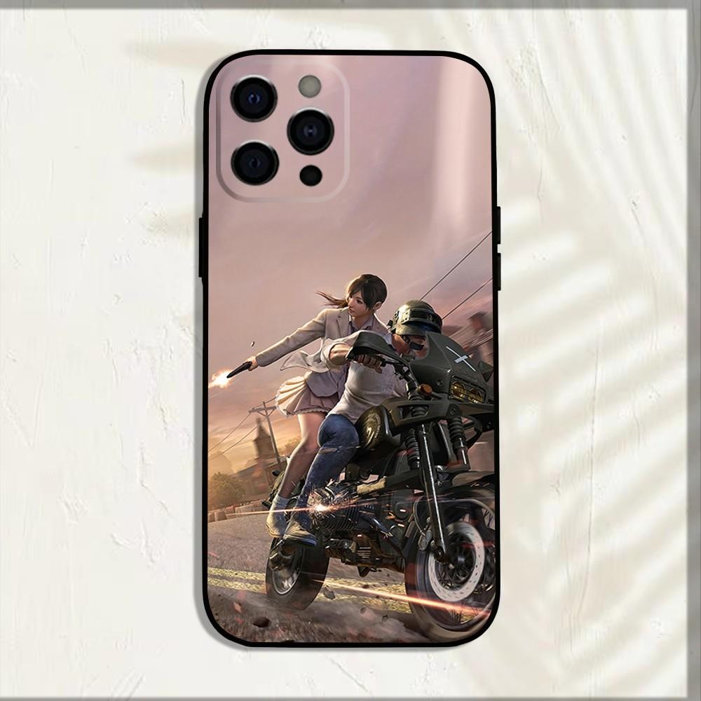 Game P-PUBG Phone Case For iPhone 16,15,14,13,12,11,Pro,X,XS,Max,XR,Plus,Mini Soft Black Cover