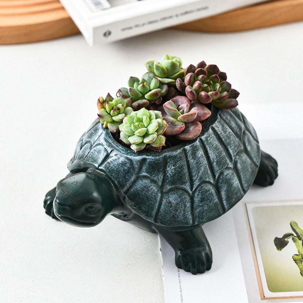 Cute Animal Ornament Vase Handicraft Hydroponic Flower Holder Turtle Flowerpot  Aromatherapy Bottle