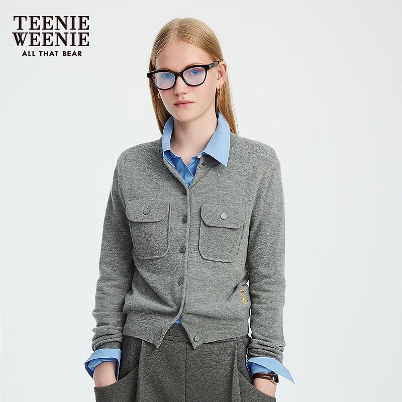 Teenie Weenie Women's Yak Blend Round Neck Cardigan