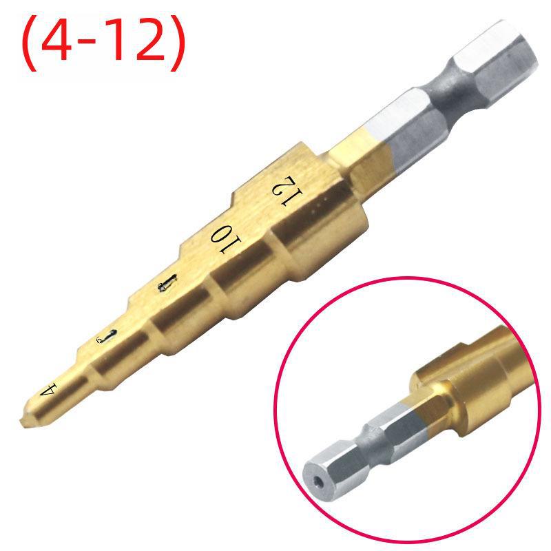 Ložisková ocelová šestihranná stupňovitá vrtačka Pagoda Twist Bit na dřevo – jednotlivé/setové možnosti