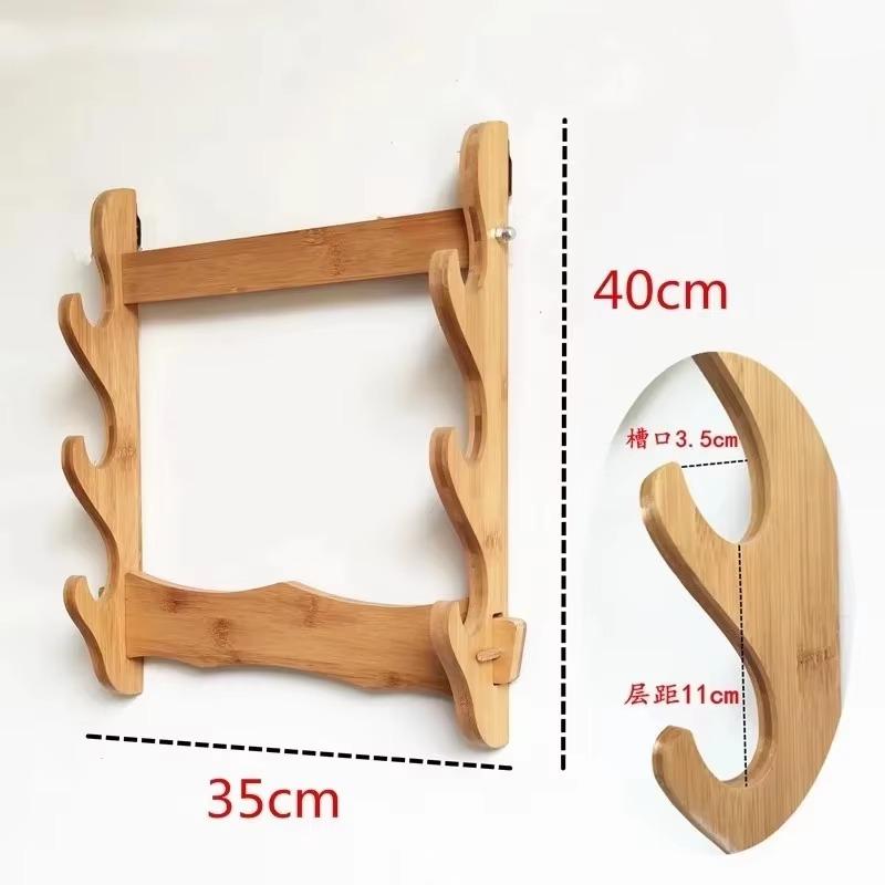 Wall Mount Katana Display Holder Samurai Sword Rack Rapier Sabre Stand Support Japanese Katana Storage Shelves Home Organizer