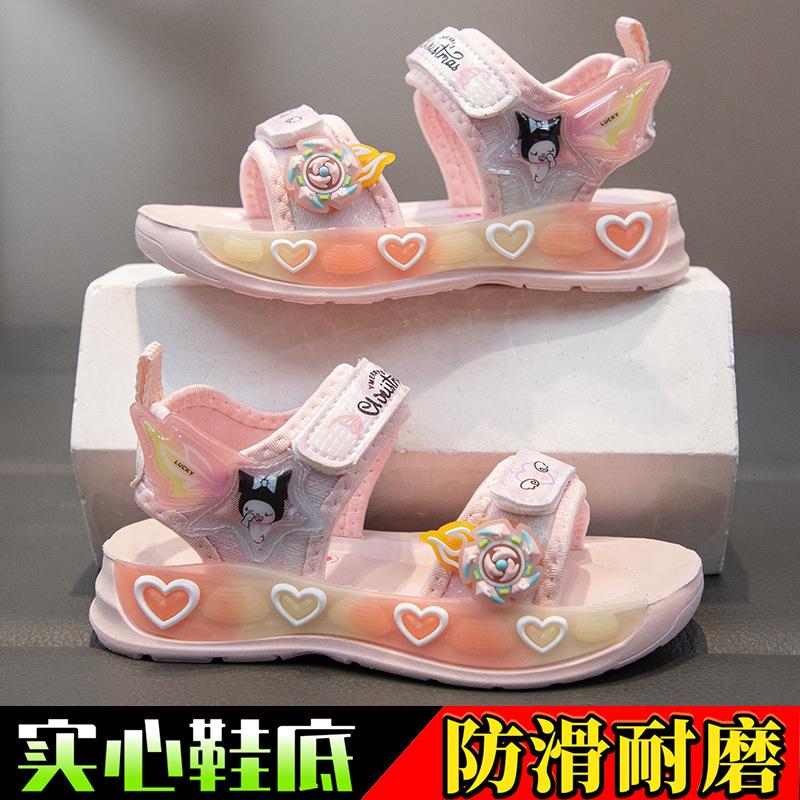 

2026 new foreign style girl princess shoes cute soft-soled sports sandals Size 26/shoe inner length is about 16.3cm