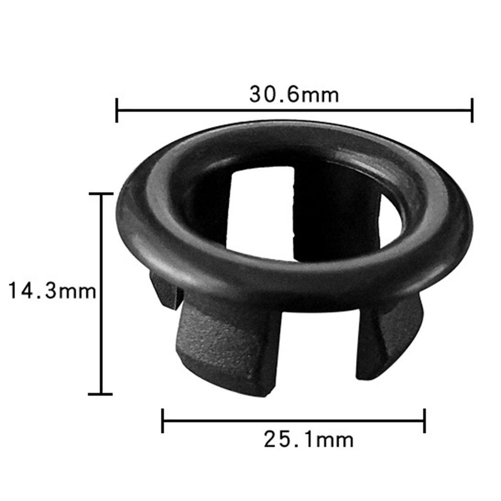 10x Basin Sink Overflow Cap Hole Insert Cap Sink Overflow Cover, Sink Overflow Ring for Restroom Bathtub Bathroom Hotel