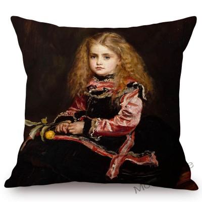 Famous Painting John Everett Millais The Blind Girl Ophelia Victoria Era Art Throw Pillow Case Pre-Raphaelite Sofa Cushion Cover