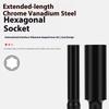 Extended Hexagonal Socket Tool With Slim Profile High Quality Steel Material Fit Narrow Space Perfect For Automotive Repair And Electronics