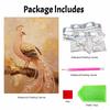 DIY Pearl Peacock 5D Rhinestone Art Kit for Adults Round Half Pearls Wall Decoration Handmade Craft Gift Frameless