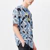 Fila Fusion Fashion Printed Loose Round Neck Breathable Knit Short Sleeve T-Shirt Men Tops Clear-Wind Coconut-Grove T11M125103F-RB