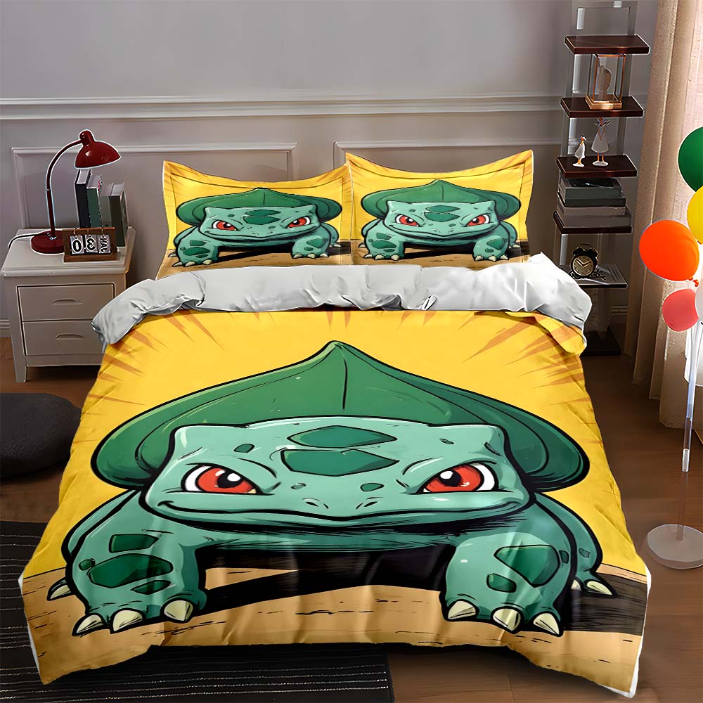 

Green creature illustration. Bedding Duvet cover sets Duvet covers Pillowcases gifts (1 * Duvet Cover 2 * Pillowcases, without duvet insert) 135x200cm