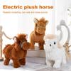 Electric Plush Horse Toy With Sound Kids Walking Interactive Horse Plushie Toddlers Educational Simulation Stuffed Animal Toy
