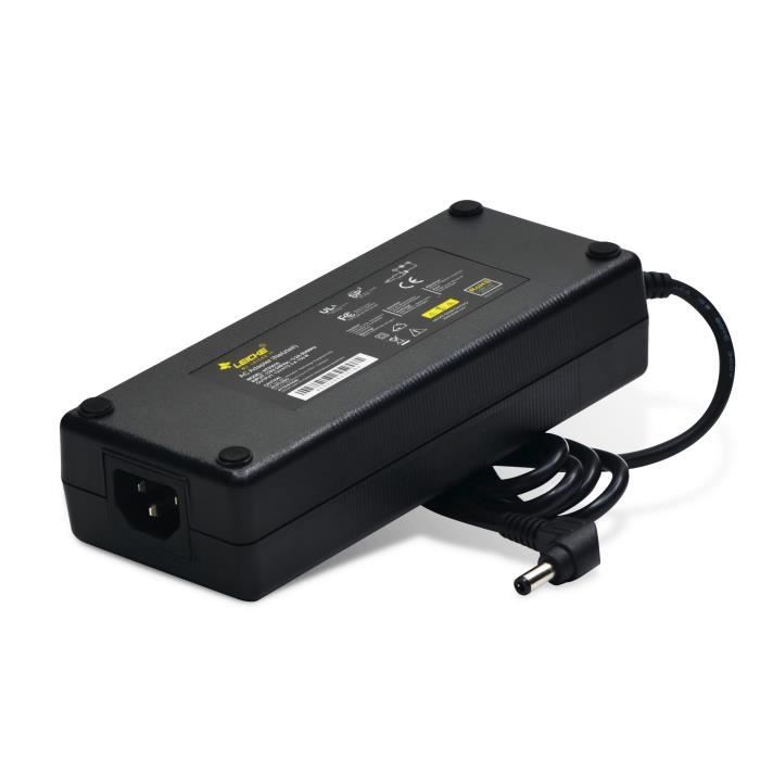 Câble adaptateur chargeur 150 watts pour différents appareils: routeurs, moniteurs et écrans lcd, tft, etc 12v 12.5a 5.5* 2.5mm