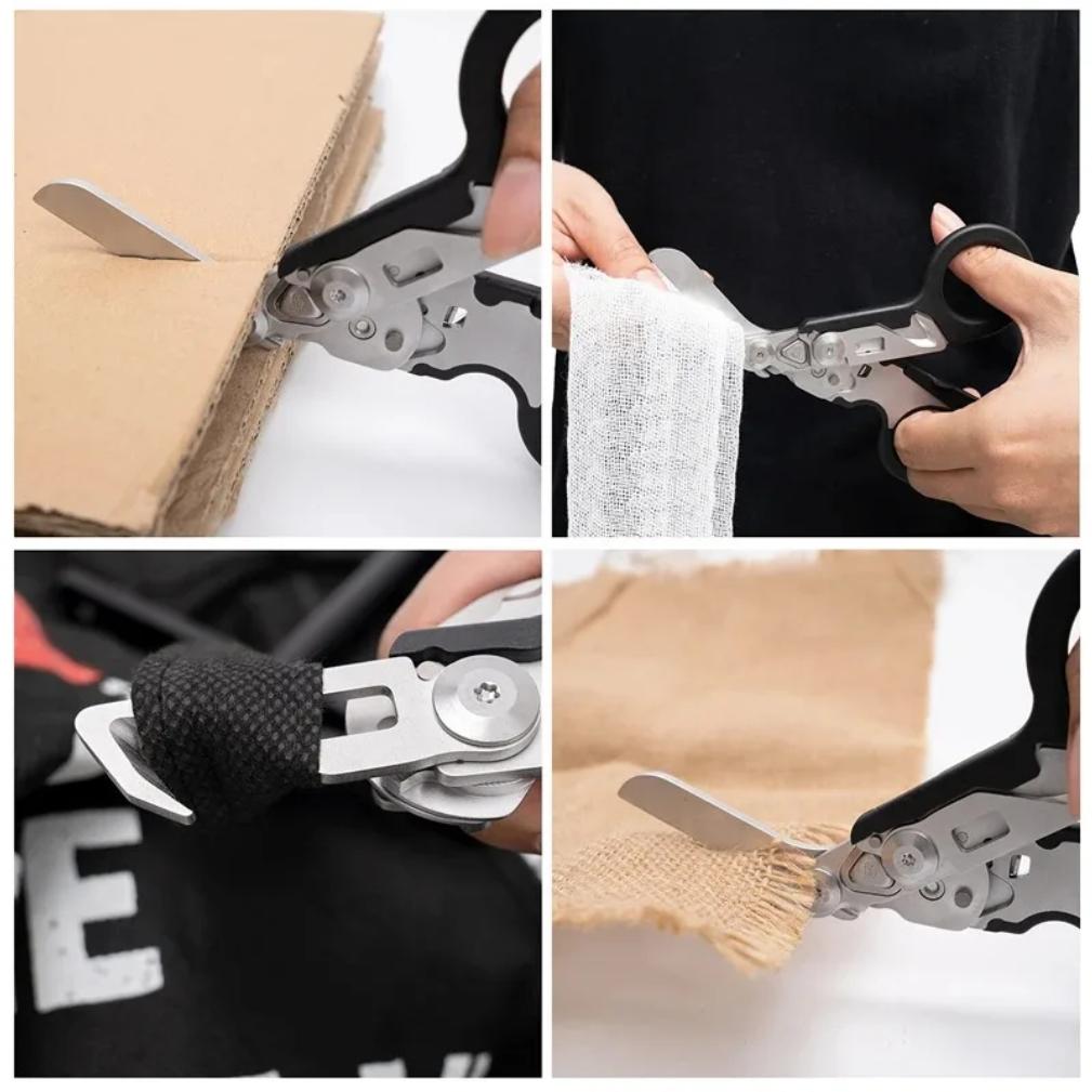 Taktisk Räddningssax Ersättning för Leatherman Raptor EDC Fällbar Sax Utomhus Överlevnadsverktyg Kombinationspryl