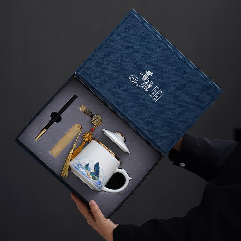 Chaxun Scenic Landscape 4-Piece Pottery Tea Gift Set