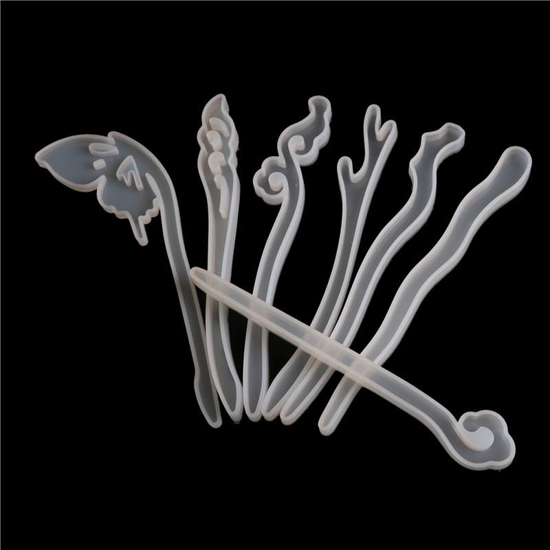 Silicone Hairpin Mold Making Hair Stick Mould Jewelry Resin Diy Craft