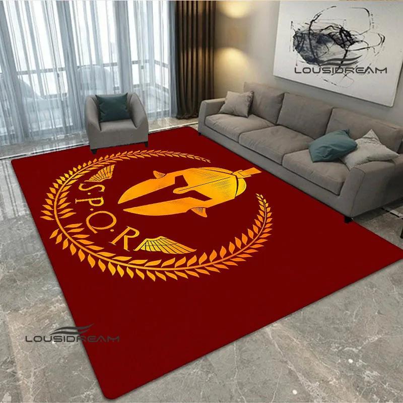 3D Roman SPQR logo Printed carpet non-slip carpet bedroom decor door mat outdoor rug Yoga mat bedroom decoration birthday gift