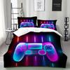 Gamepad Controler Bedrom Beding Sets for Young Boys Ten Gaming Soft Duvet Cover Set Twin Sized Dimensions,Play Video Games Warm Comforter Cover Bed