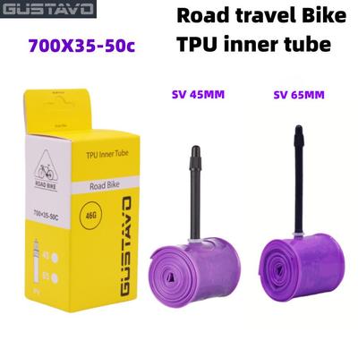 GUSTAVO TPU duše pro gravel kolo, 700Cx23-32C nebo 35-50C, Presta ventil 45/65MM
