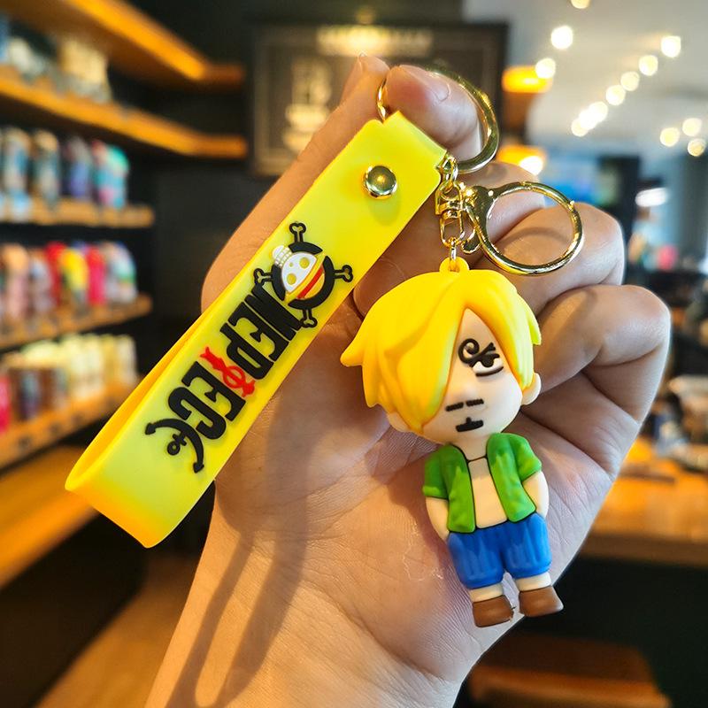 Cartoon Knit Luffy & Zoro Keychain Pendant