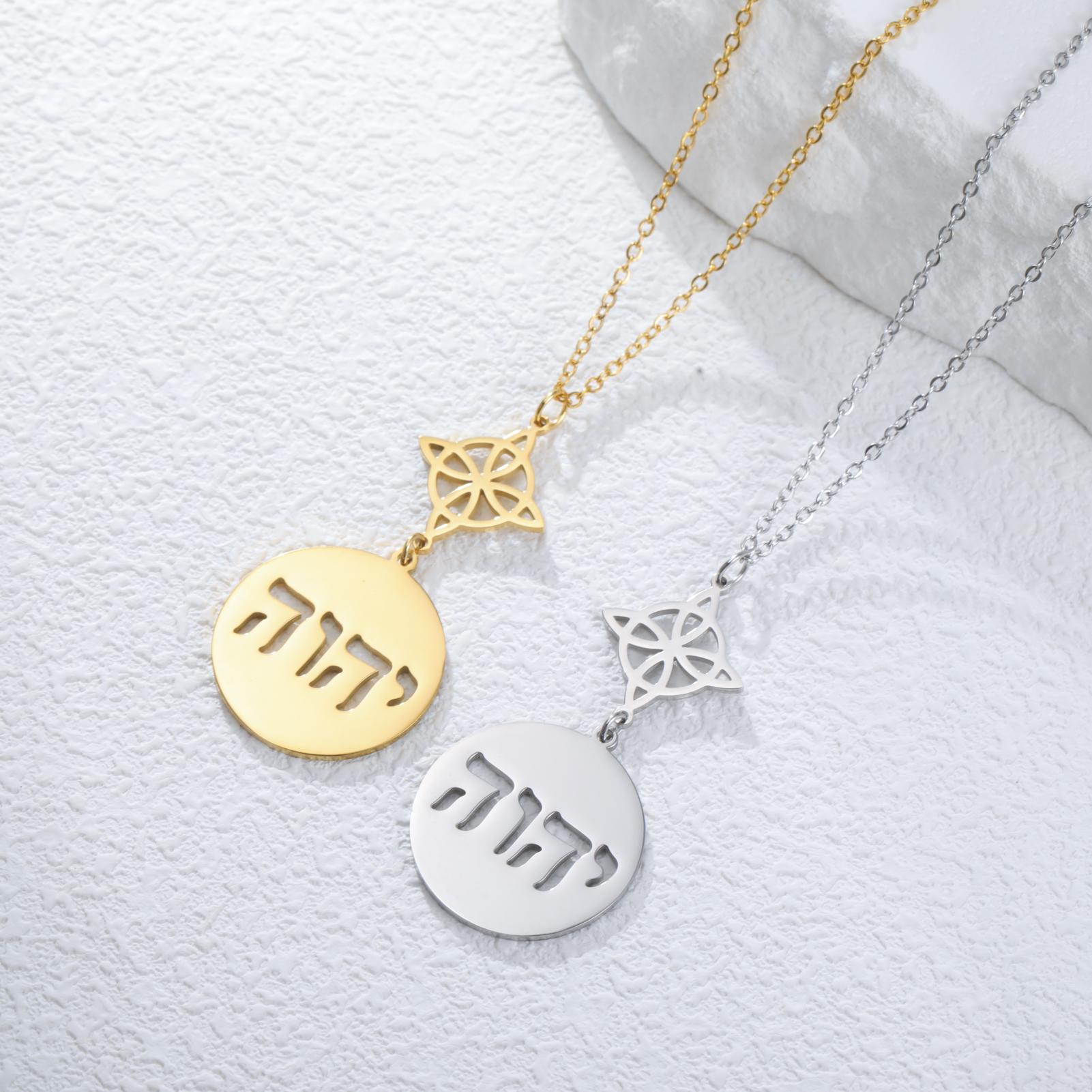 

LIKGREAT Double Protection Necklace Witch Knot Long Neckchain Spiritual Jewelry for Women Boho Gothic Christmas Gift Wholesale Silver