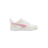 Puma Rebound V6 Lo Round Toe Comfortable Low Top Kids Skate Shoes Kids Sneakers White Pink 398722-01
