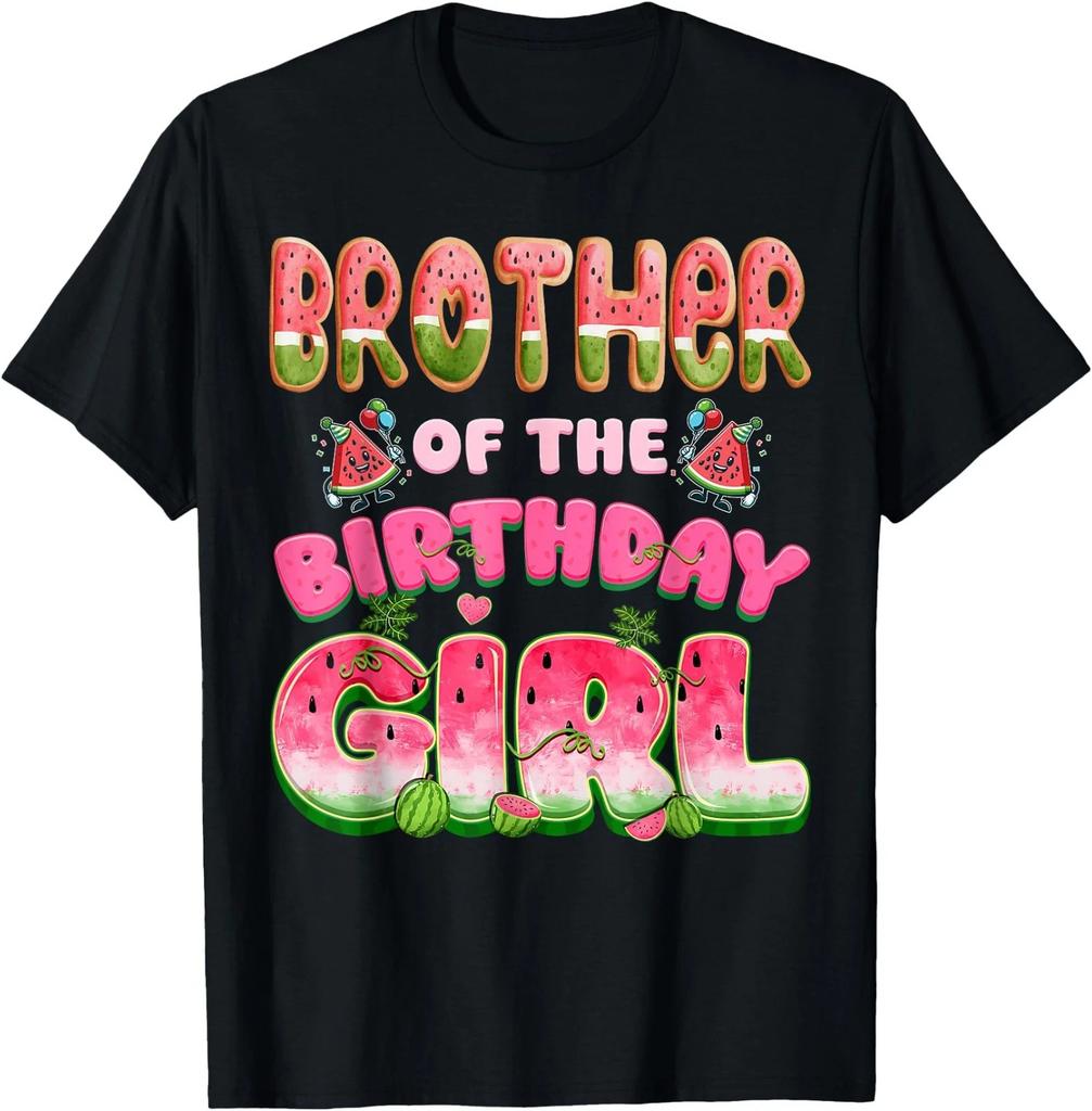 Brother of The Birthday Girl One in A Melon Watermelon T-Shirt