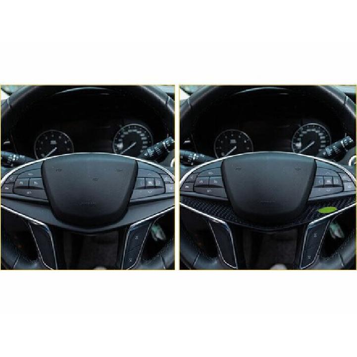 For Cadillac XT5 2017-2025 Real Carbon Fiber Steering Wheel Frame Cover Trim 1PC