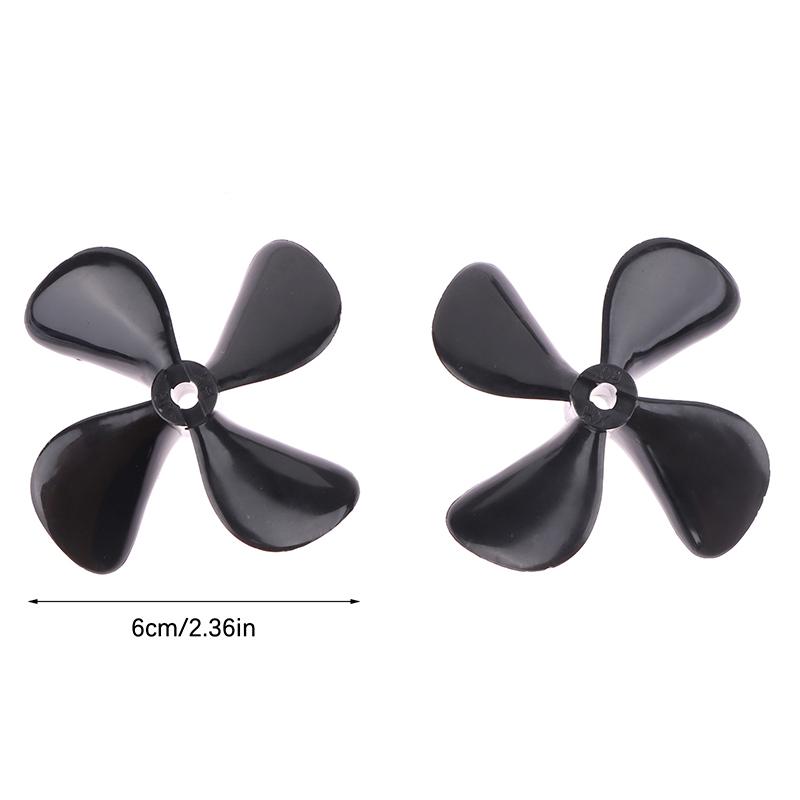 2Pcs 4Mm Rc Boat Four Blades Paddle Positive/Reverse Boat Propeller High Strength Screw D50/55/60/70Mm