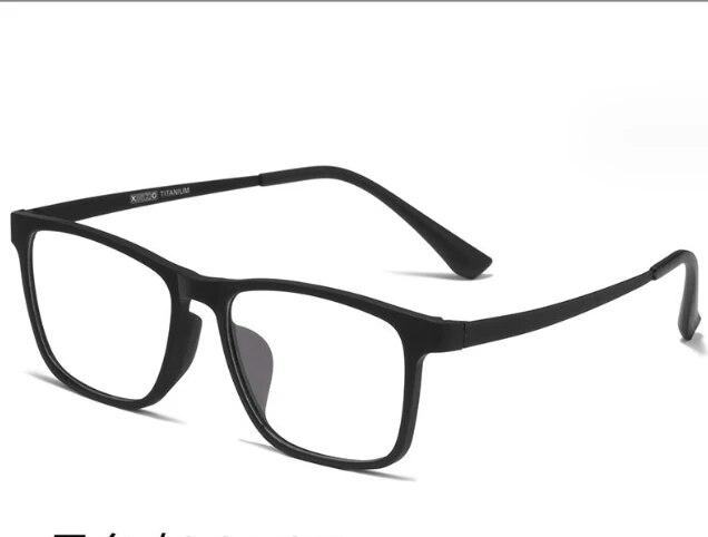 High Quality Ultra Light Square Comfortable Large Eyeglasses Pure Titanium Fashion Optical Prescription Glasses Frame Men