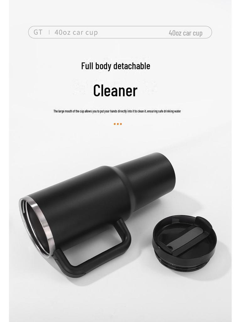 40oz Stainless Steel Thermos with Handle - 1st & 2nd Gen, 3D UV Customizable Car Cup
