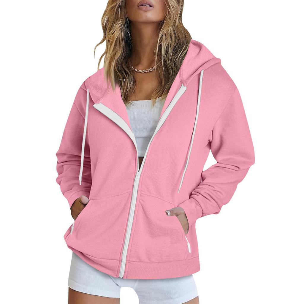 2026 European and American new men's and women's sports hooded sweater casual cardigan zipper style top