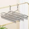 Clothes Drying Rack with Clip Strong Clamps No Rust Dryer Durable Stainless Steel Hanger for Socks And Underwear
